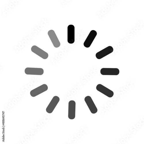 loading icon in gray tones on white background