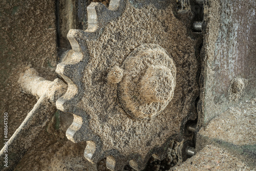 gear detail of a historic saw gate machine © roostler