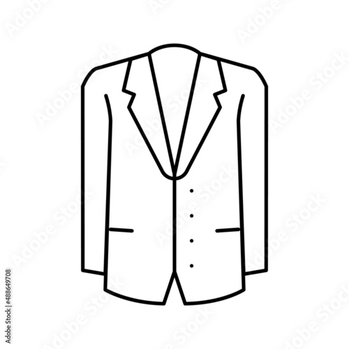 suit male formal clothing line icon vector illustration