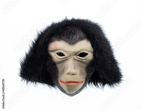 monkey mask isolated on white background © serikbaib
