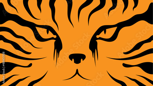 Canvas Print Wild cat illustration