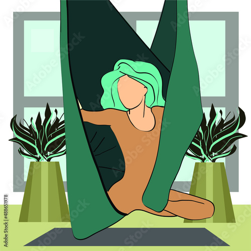 fly yoga in yoga hammock