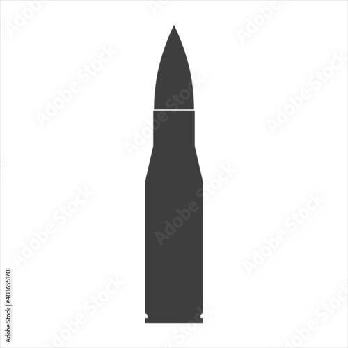 bullet icon. Weapon ammo sign. vector illustration.