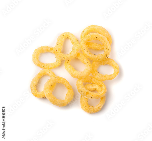 Corn Rings Isolated, Puffs with Spices