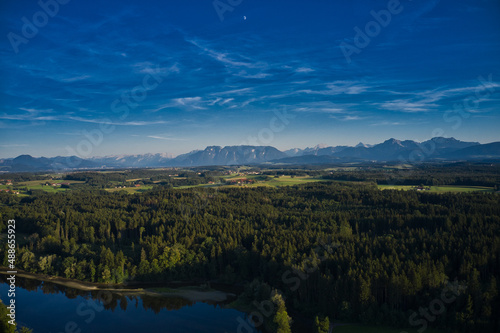 bavarian lake and the alps