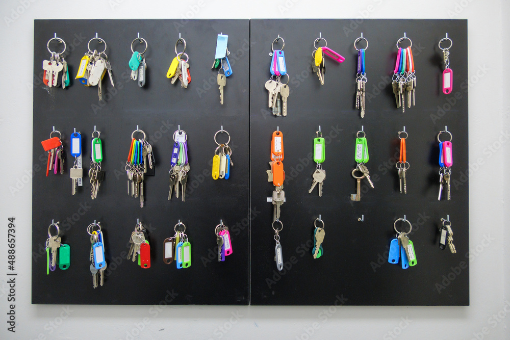 on a key board hang many different keys