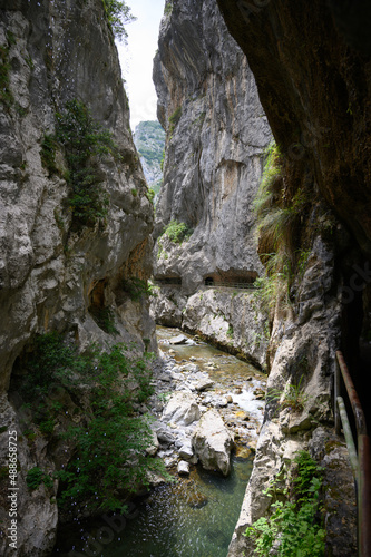 Ruta del Cares trail in the Picos de Europa National Park, Asturia, Spain