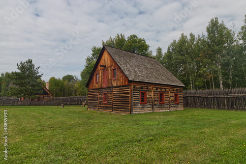 Beautiful wood built structure to store goods, Fort William, Thunder Bay, Ontario, Canada