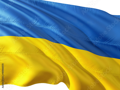 Ukraine country flag on white background. photo
