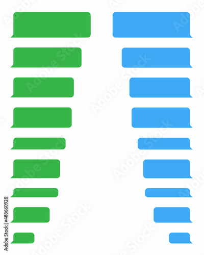 Message bubbles design template for messenger chat or website. Modern vector illustration