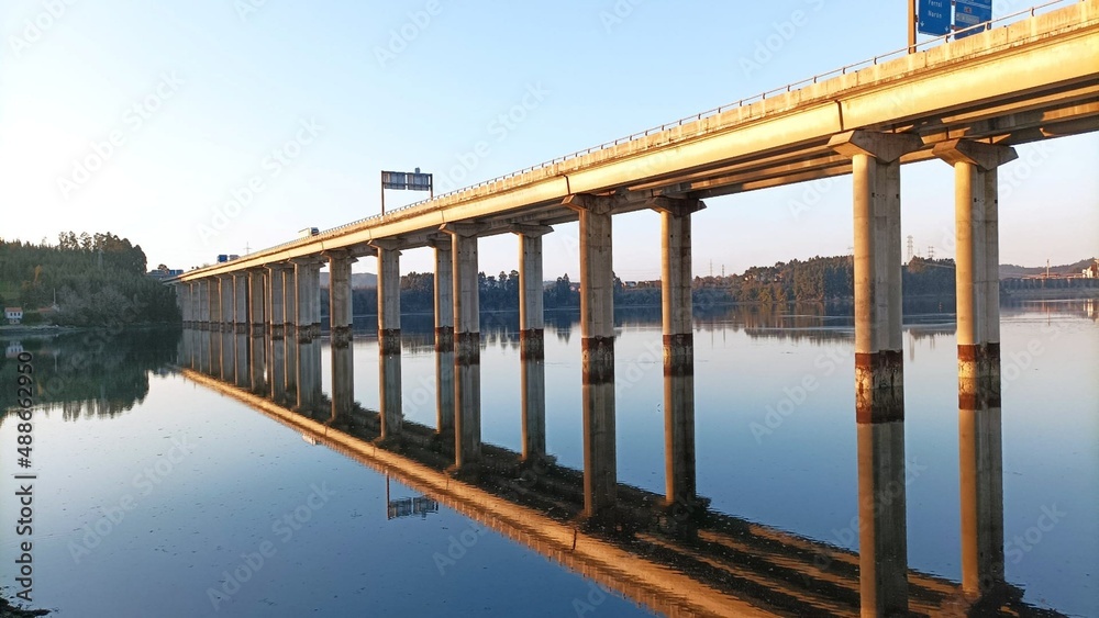 Puente sobre la ría de Noia, Galicia