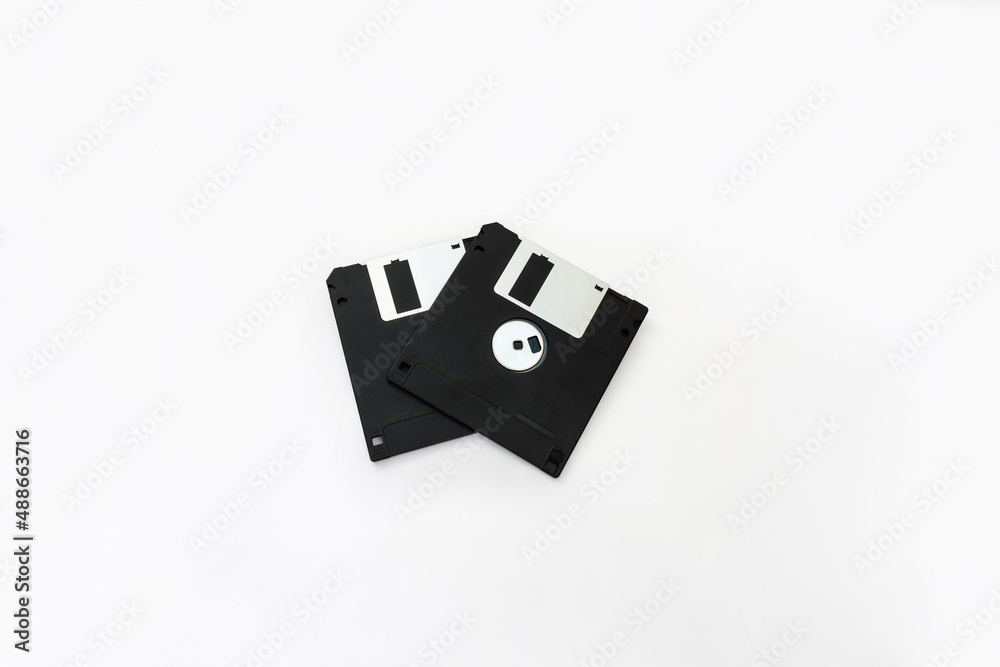 MF-2HD Floppy disks 3.5 inch on white isolated background. MF-2HD Floppy disks 3.5 inch on white isolated background.