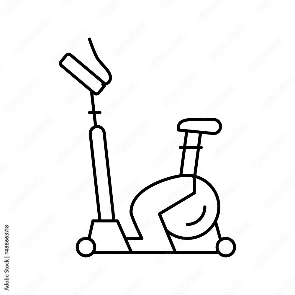 exercise bike line icon vector illustration exercise bike line icon vector illustration
