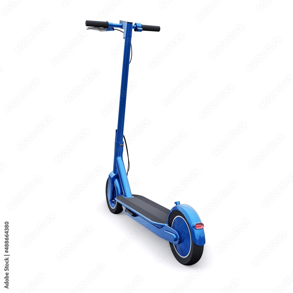 electric folding scooter for leisure and city trips 3D illustration