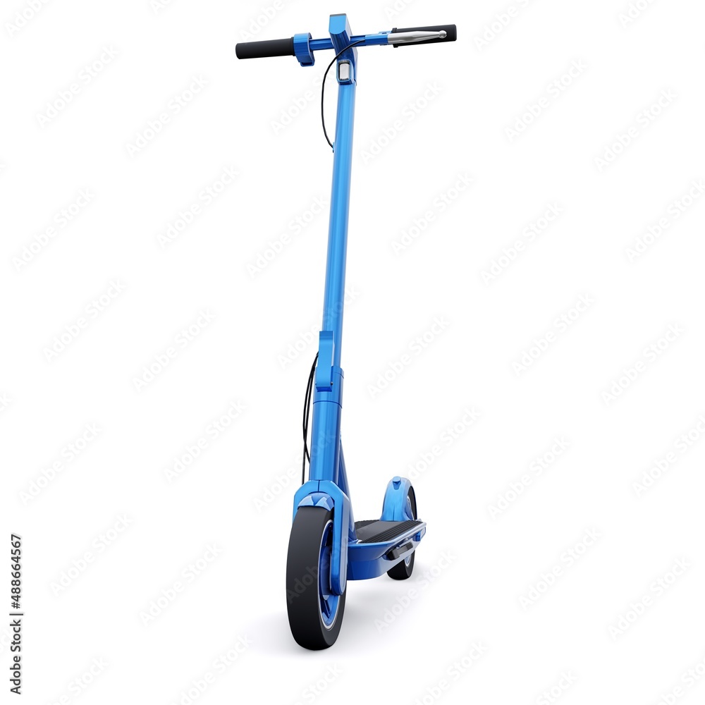 electric folding scooter for leisure and city trips 3D illustration electric folding scooter for leisure and city trips 3D illustration