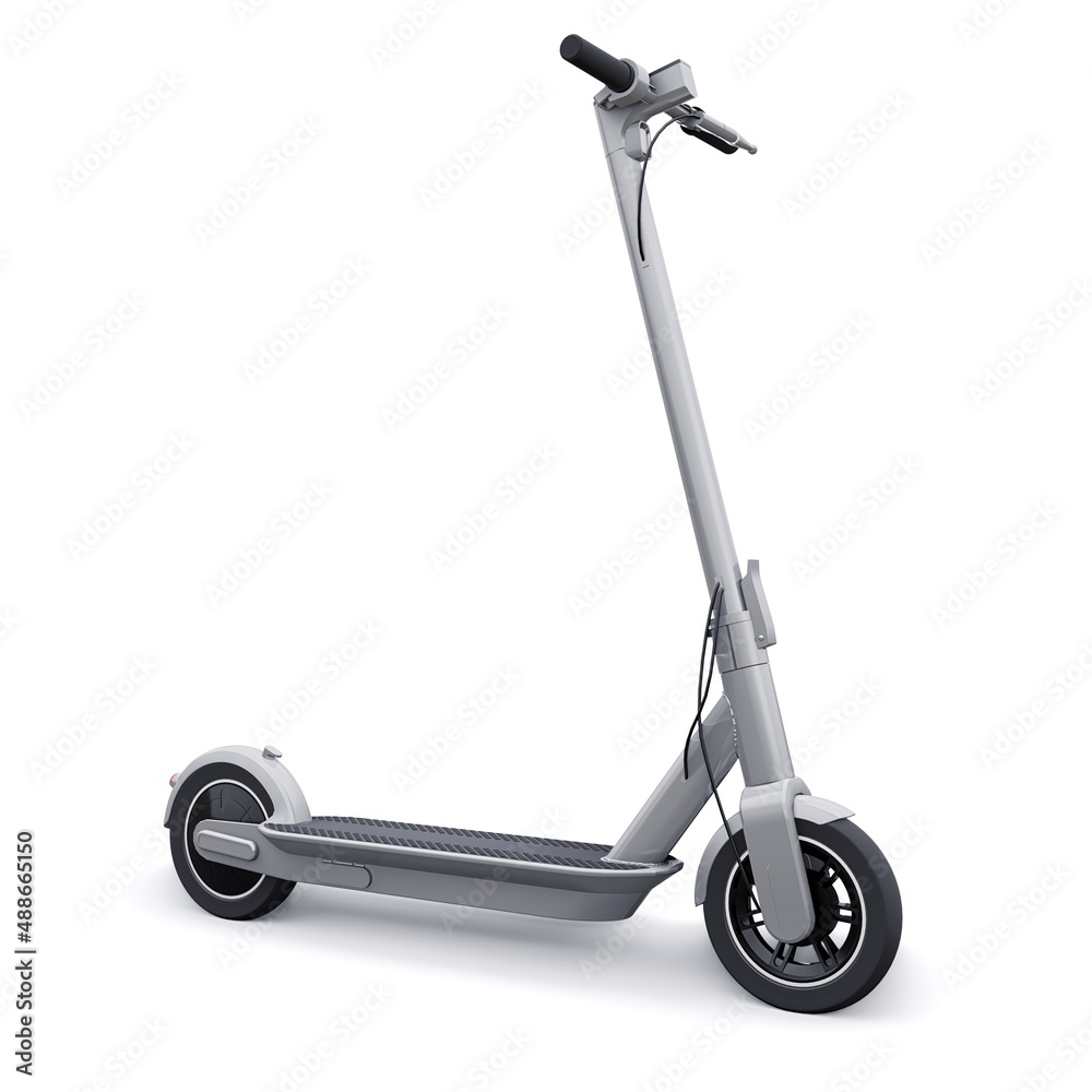 electric folding scooter for leisure and city trips 3D illustration  ilustración de Stock | Adobe Stock