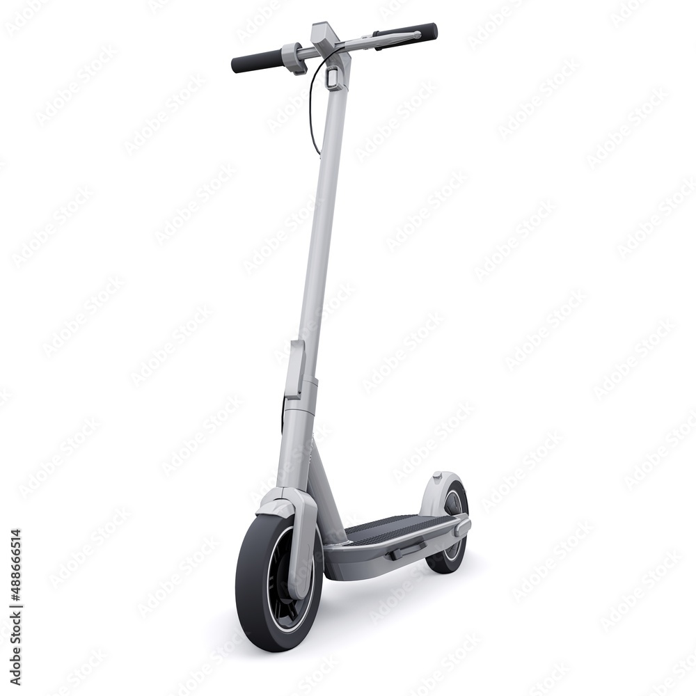 electric folding scooter for leisure and city trips 3D illustration electric folding scooter for leisure and city trips 3D illustration