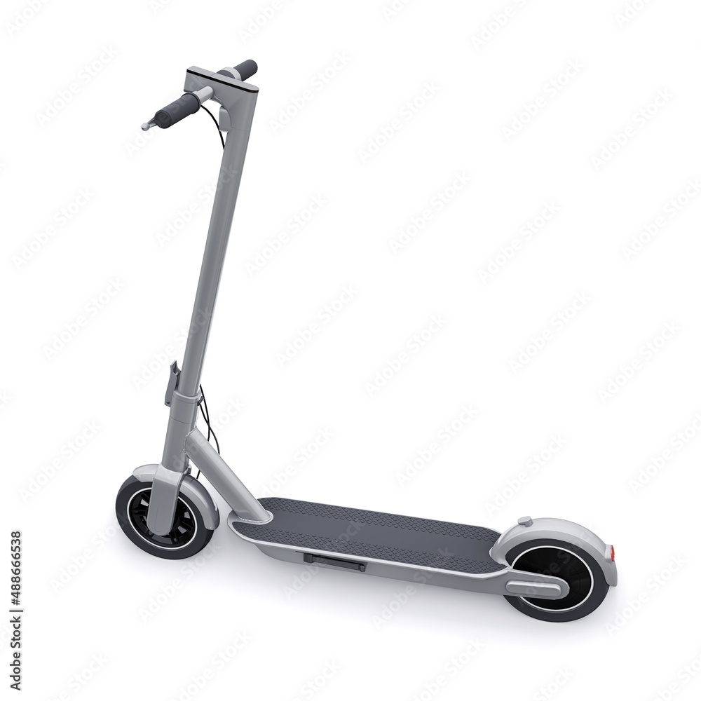 electric folding scooter for leisure and city trips 3D illustration electric folding scooter for leisure and city trips 3D illustration