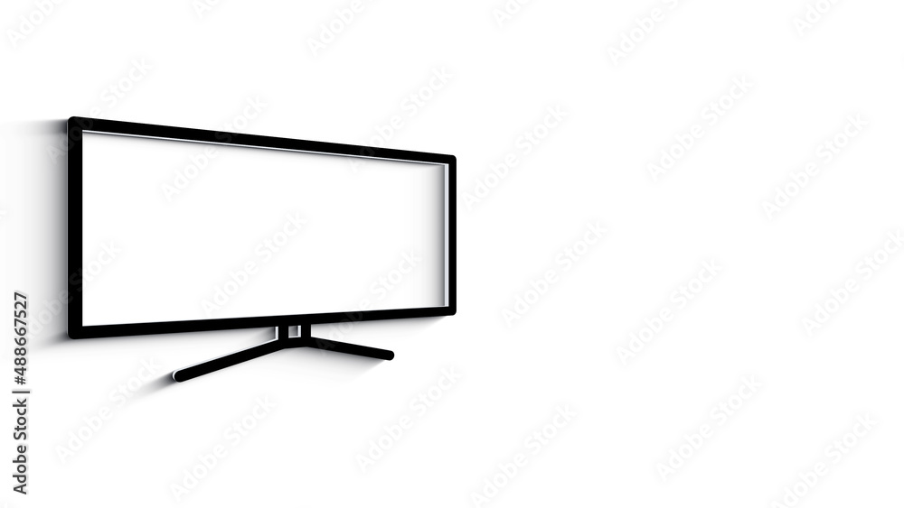 Technology 3D shadow icon on white background. Information technology. Motion graphics.