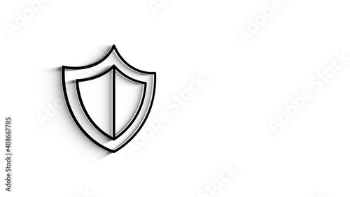 Cyber security 3D shadow icon with shield and check mark. Security concept. Motion graphics. Free Download Cyber security 3D shadow icon with shield and check mark. Security concept. Motion graphics. - GFXLoad