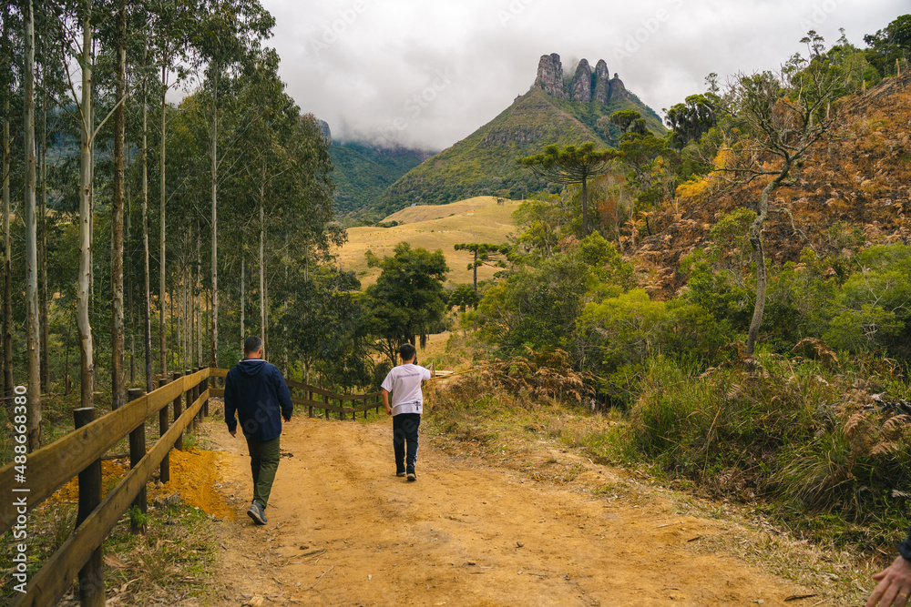Fototapeta premium walking in the mountains