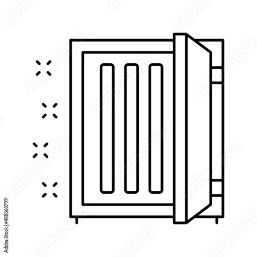 eczema treatment medical equipment line icon vector illustration