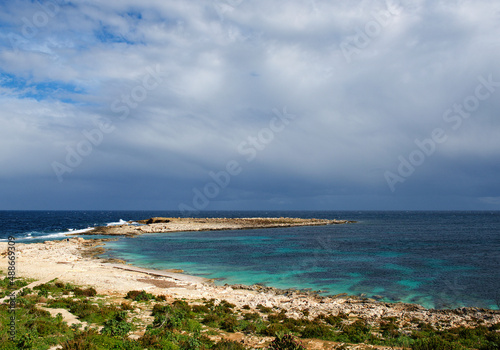 Coastal seascape, St Pawls island, Malta photo