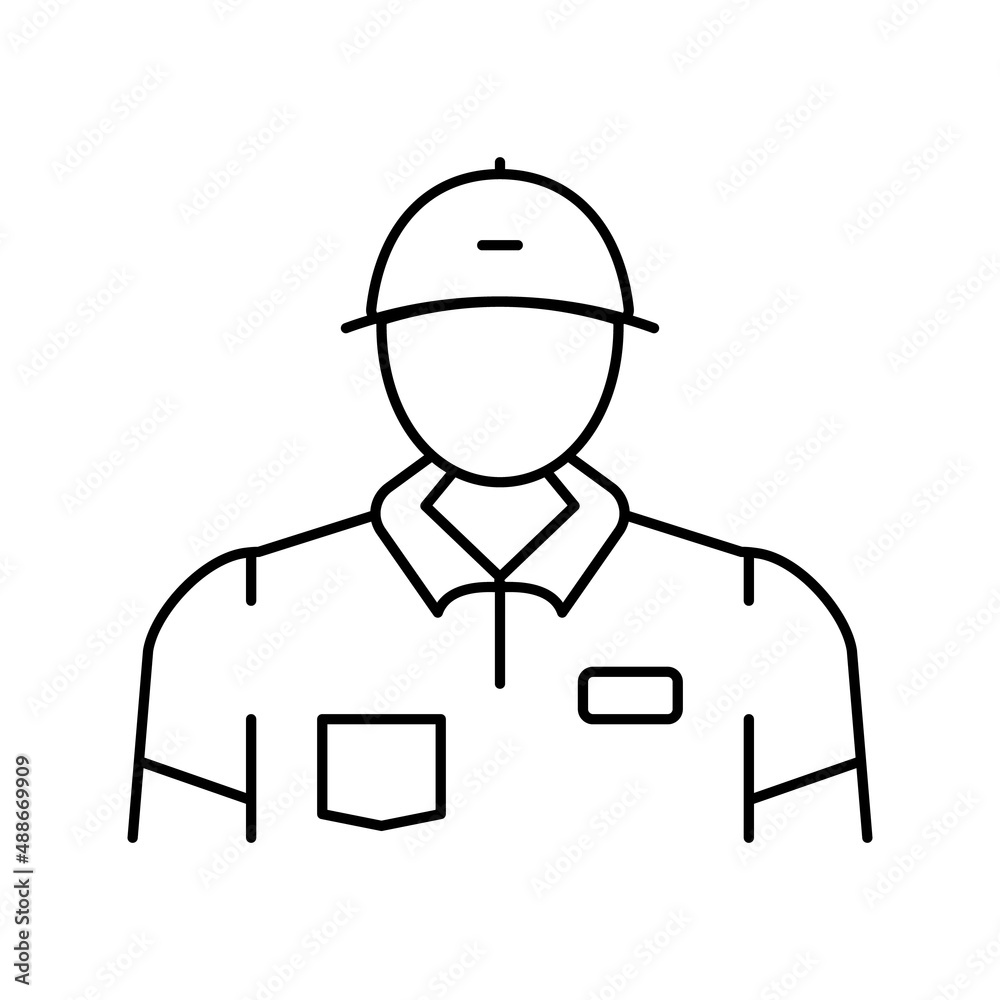 golf player line icon vector illustration golf player line icon vector illustration