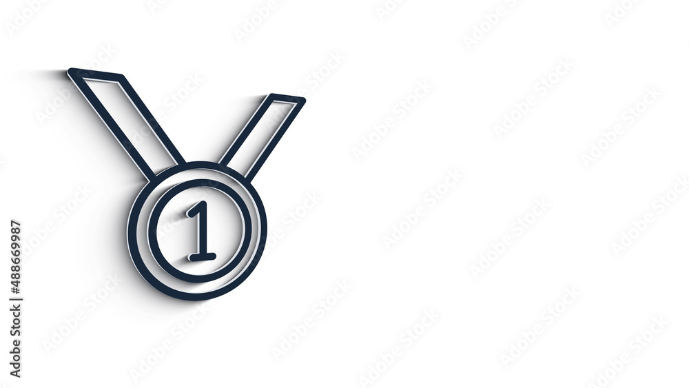 Award 3D shadow medal icon isolated on green background. Winner trophy symbol. Motion graphics. Award 3D shadow medal icon isolated on green background. Winner trophy symbol. Motion graphics.