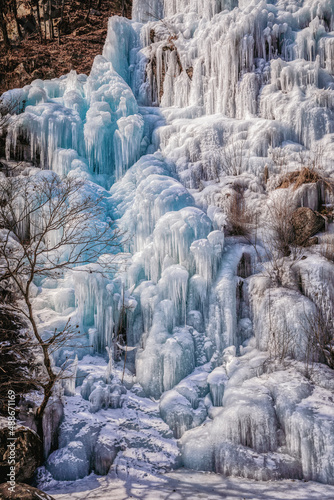 Beautiful ice wall                      