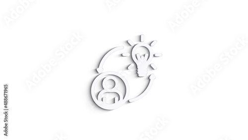Business 3D shadow icon. Marketing network. Money line icon. Motion graphics.