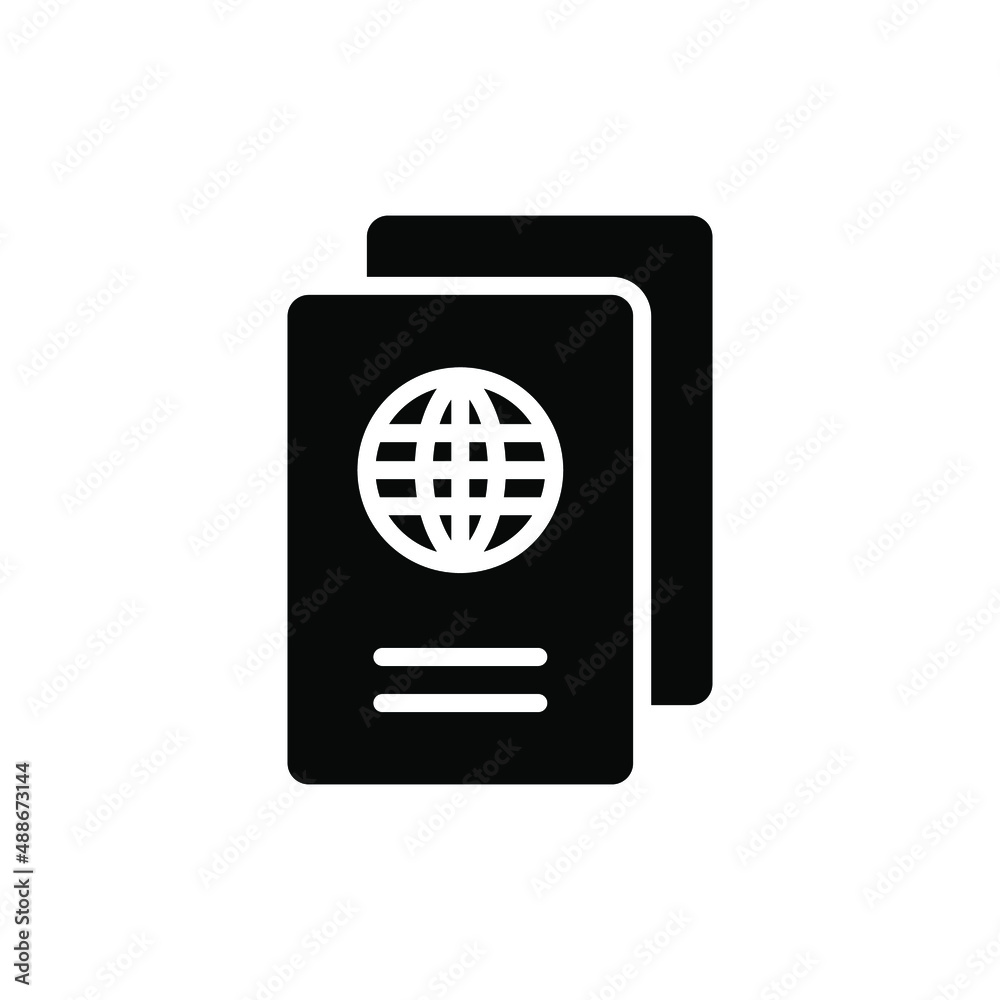 Passport, Travel, Business Solid Icon Vector Illustration Logo Template. Suitable For Many Purposes. Passport, Travel, Business Solid Icon Vector Illustration Logo Template. Suitable For Many Purposes.