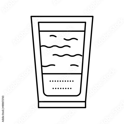 flat white coffee line icon vector illustration
