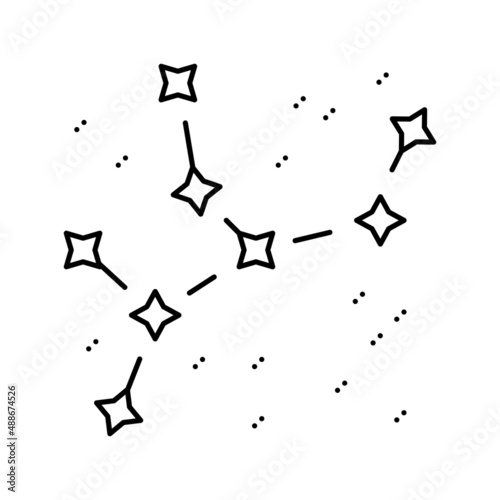 constellation astrological line icon vector illustration