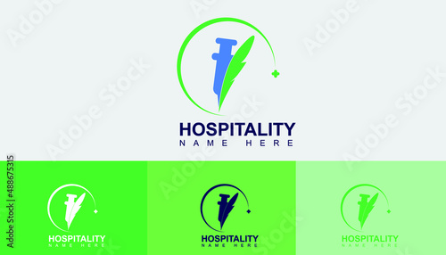 modern vector hospiltal healty logo design for brand and hospital