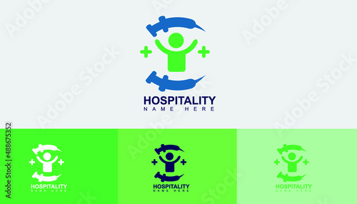 modern vector hospiltal healty logo design for brand and hospital