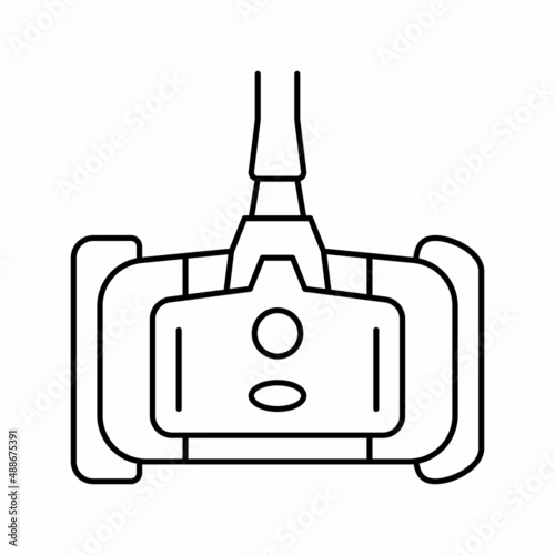 brush pool line icon vector illustration photo