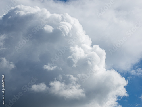 Summer sky with blue clouds.. photo