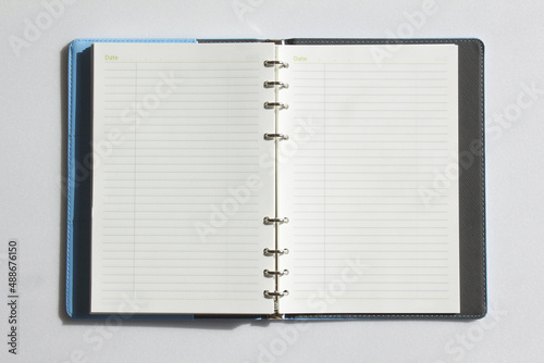 Wallpaper Mural Open diary, planner or notebook. Office and business supplies for lists, reminders, schedules or agendas. Torontodigital.ca