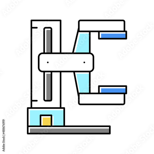 radiology medical equipment color icon vector illustration