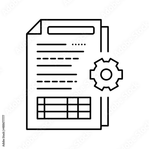 audit of operational processes and internal control systems line icon vector illustration
