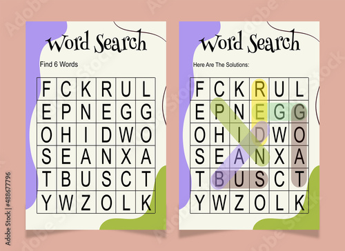 Word search word book for kids