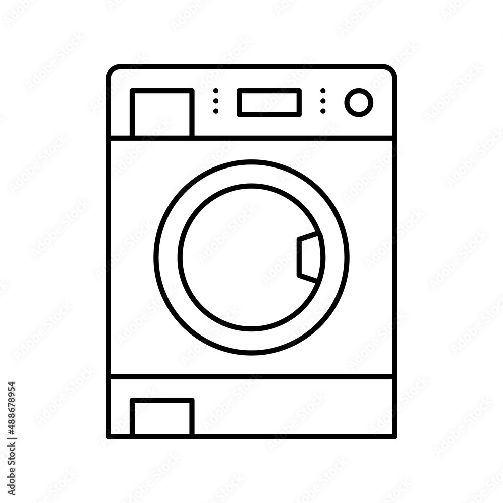 laundry machine line icon vector illustration laundry machine line icon vector illustration