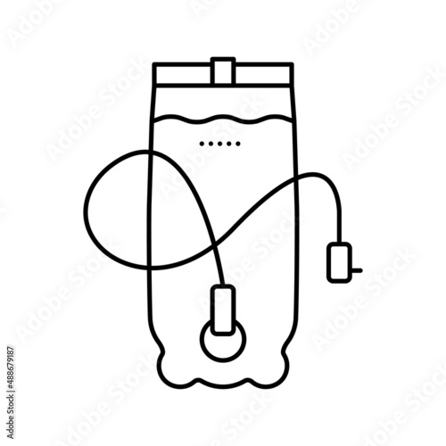 hydration pack line icon vector illustration