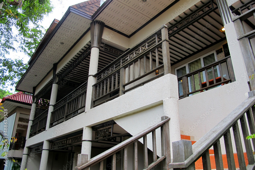 house with balconies house with balconies