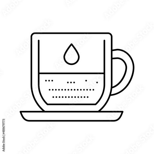 lungo coffee line icon vector illustration