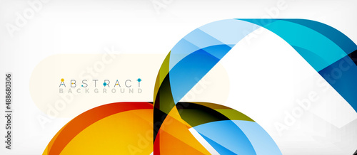 Abstract square shape with overlapping waves, minimal geometric background. Vector Illustration For Wallpaper, Banner, Background, Landing Page