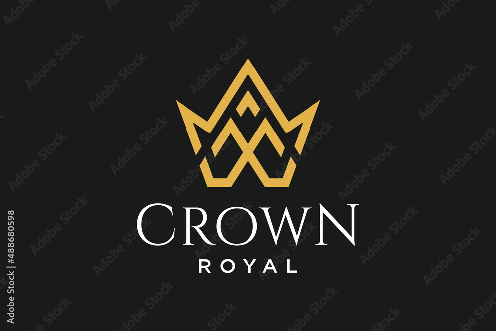 initial logo letter X with crown vector symbol illustration design initial logo letter X with crown vector symbol illustration design