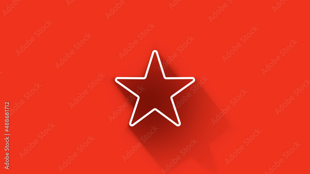 Social media long shadow icon design isolated on red background. Outline web icon. Motion graphics. Social media long shadow icon design isolated on red background. Outline web icon. Motion graphics.