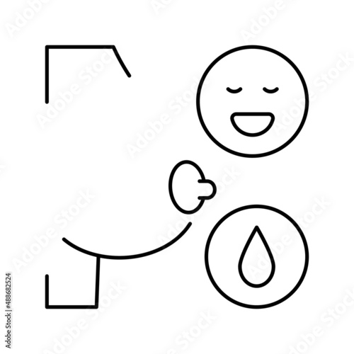 milk renewal line icon vector illustration